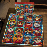 Weihnachts-Tierkranz-Puzzle 1000 Teile